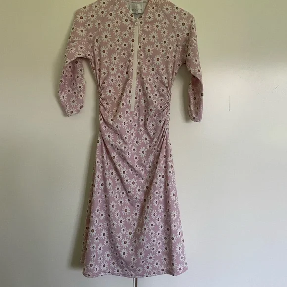 Dainty Jewells Pink Sheath Swim with Bishop Sleeves - Picture 1 of 2